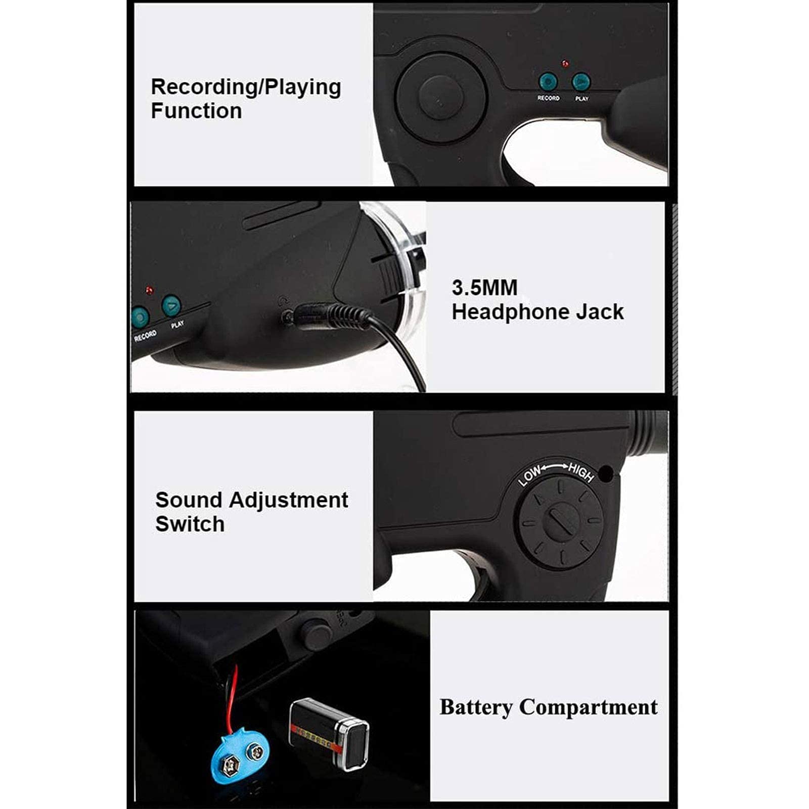 Monokular mit Parabolmikrofon, Monokular X8 Bionic Ear Vergrößerung Monokularer Schallverstärker, Bionic Ear Langstrecken-Vogelhörteleskop 100 m, für den Außenbereich