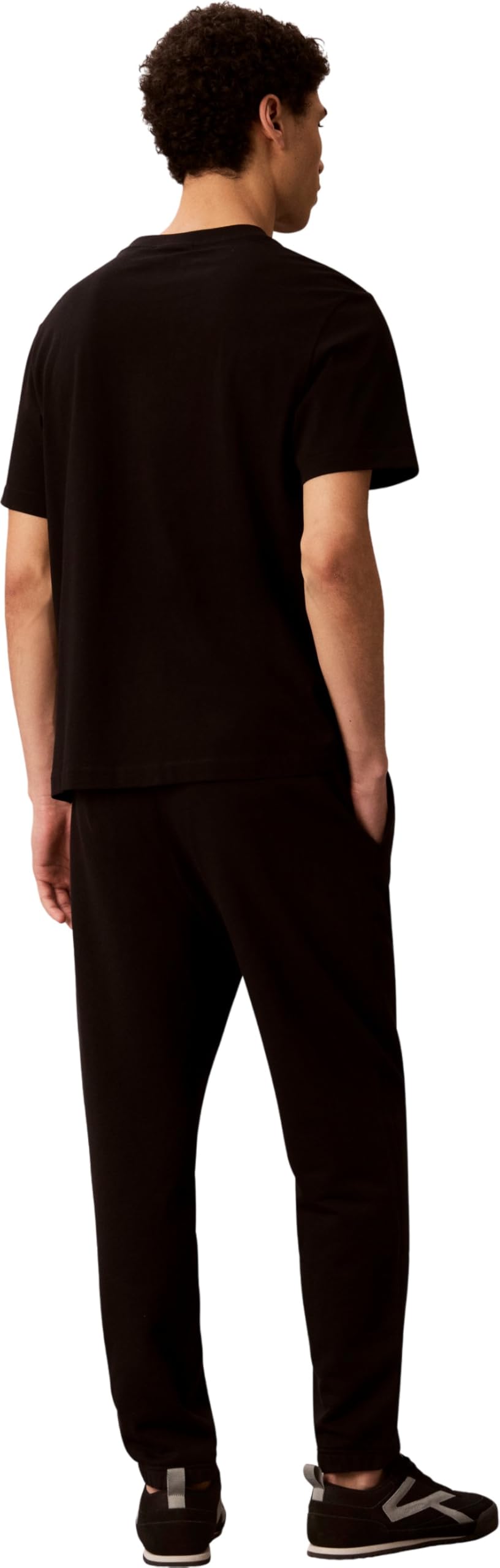 Calvin Klein Pantalón de chándal Hombre Terry Monogram con Bolsillo Trasero