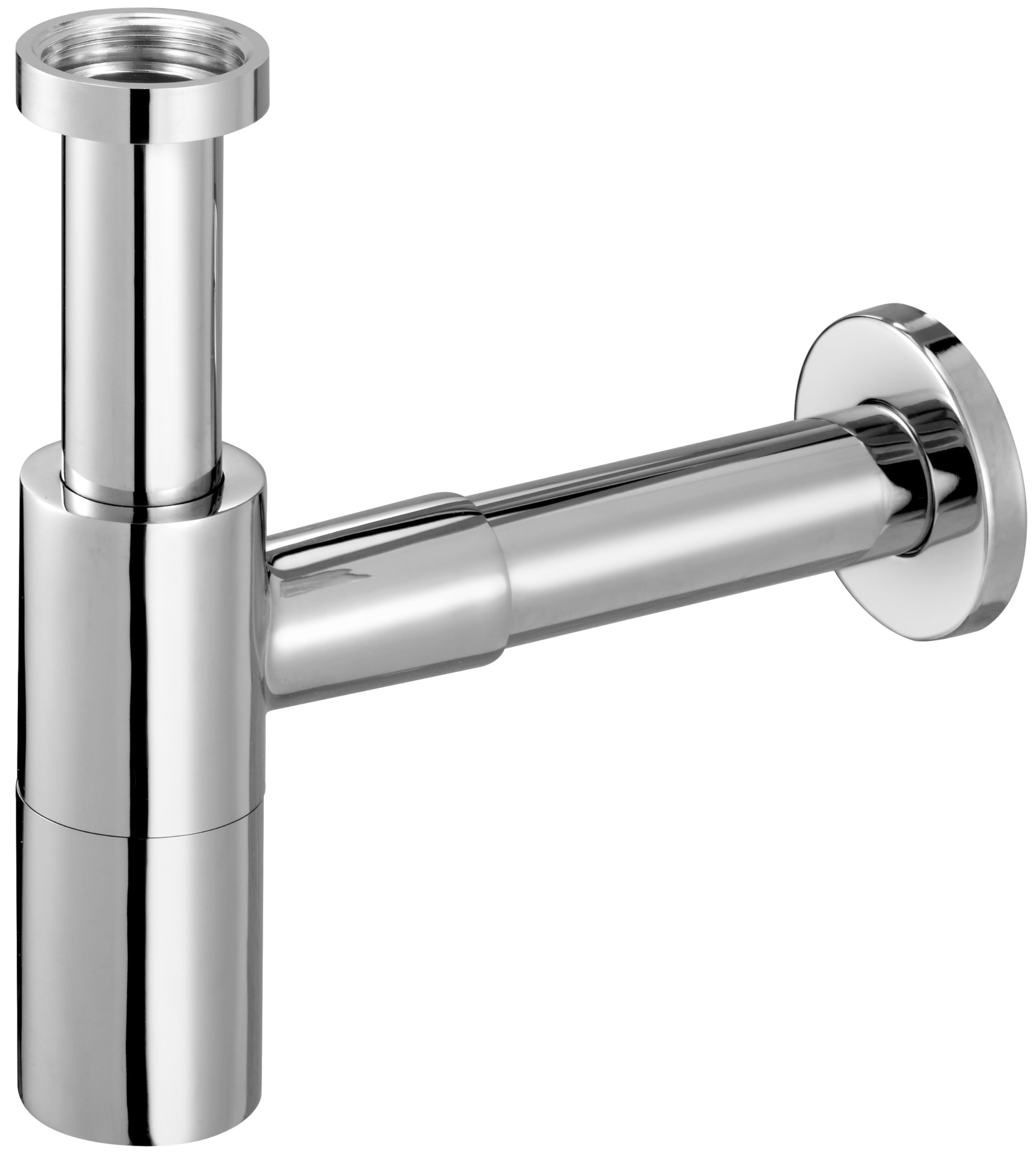 JACOB DELAFON Sifón universal largo para lavabo Fácil instalación Regulable en altura (4-13,8 cm) Con embellecedor E78291-CP