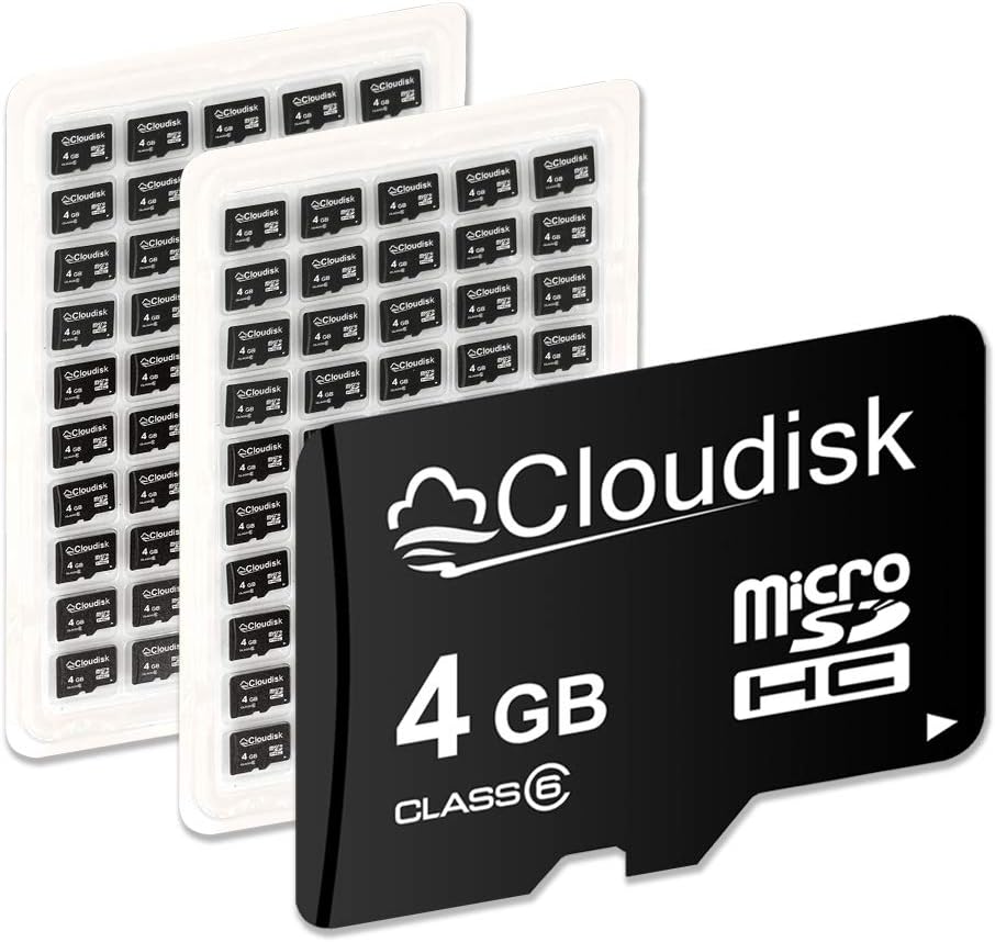 Pack of 100 Micro SD Card 4GB Flash Memory Card C6 Micro SDHC (4GB)