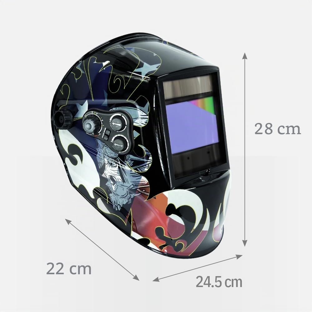 GYS - Máscara de soldadura LCD ERGOTECH+ 3/5-13G Dream True Color - Tono 3/5>13 - Campo de visión 100x67mm - Oscurecimiento automático 0,08ms - Clase óptica 1/1/1/1 - para MMA, TIG, MIG/MAG y pulido