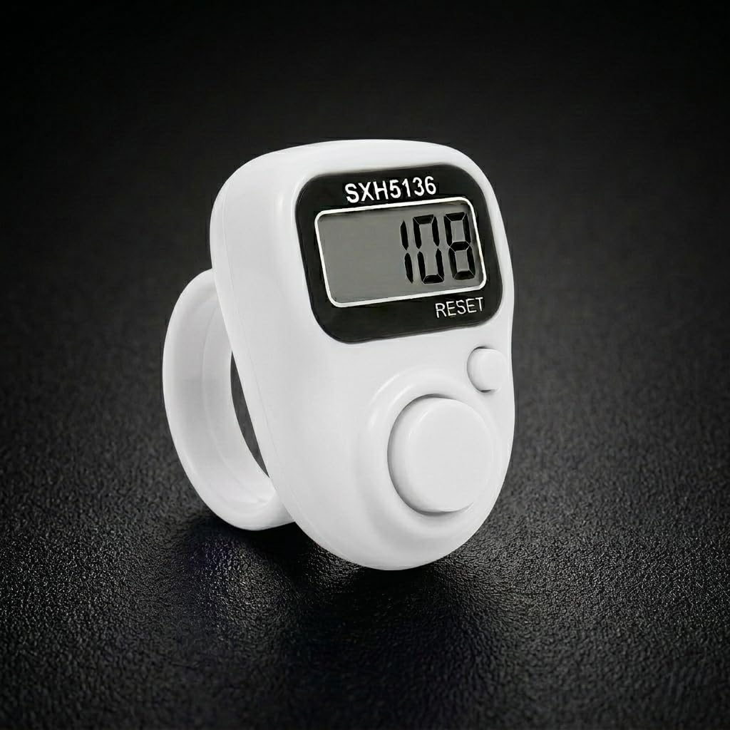 Digital Finger Ring Tally Counter, LCD Display, with Reset Button (Pack of 1) (White)-image-41
