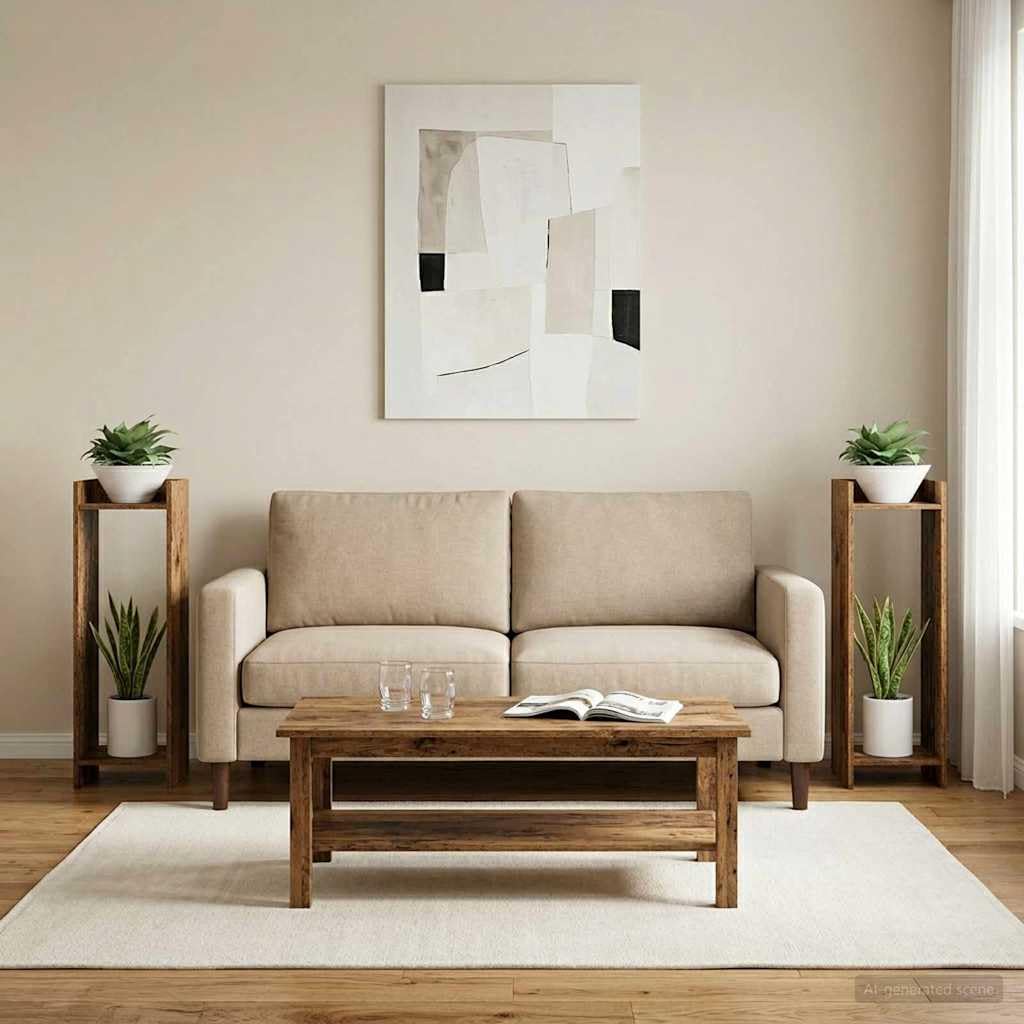 Stojak na rośliny 2 szt. 30 x 30 x 100 cm materiał drewnopochodny