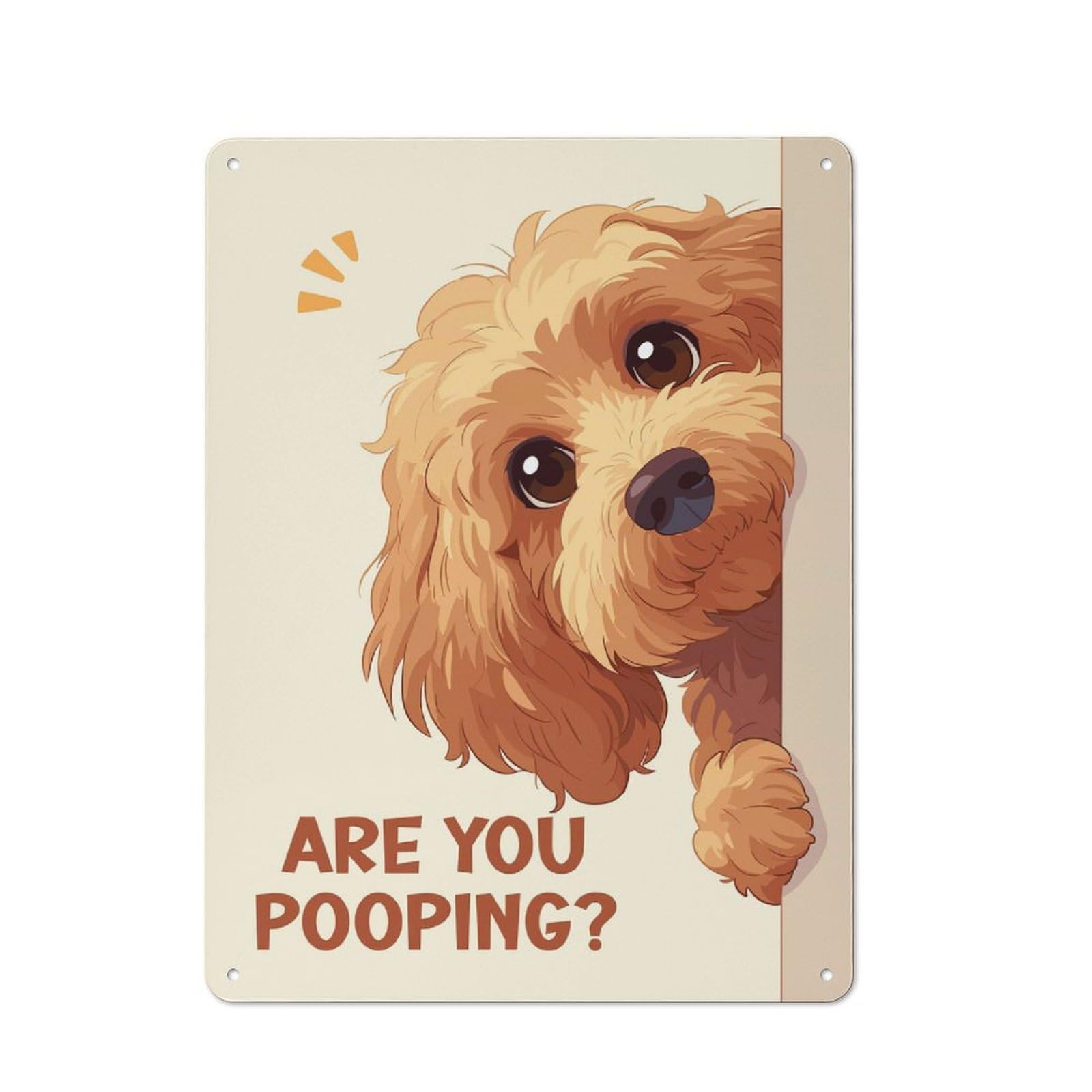 Junmoney Cavapoo Are You Pooping Vintage Tin Sign 40X30cm With For Hobby Room Or Studio, For Metal Sign Collectors, For Garage And Workshop Walls