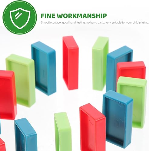 Miniatura 7 de Toyvian 1 juego de accesorios de dominó mini tren de dominó mexicano juego de tren de dominó juguete de tren de dominó para niños, bloques de dominó