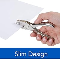 Vista 3 de Swingline - Perforadora de 1 agujero, con capacidad de 5 hojas, perforadora de papel de un solo agujero, cromo (74005)