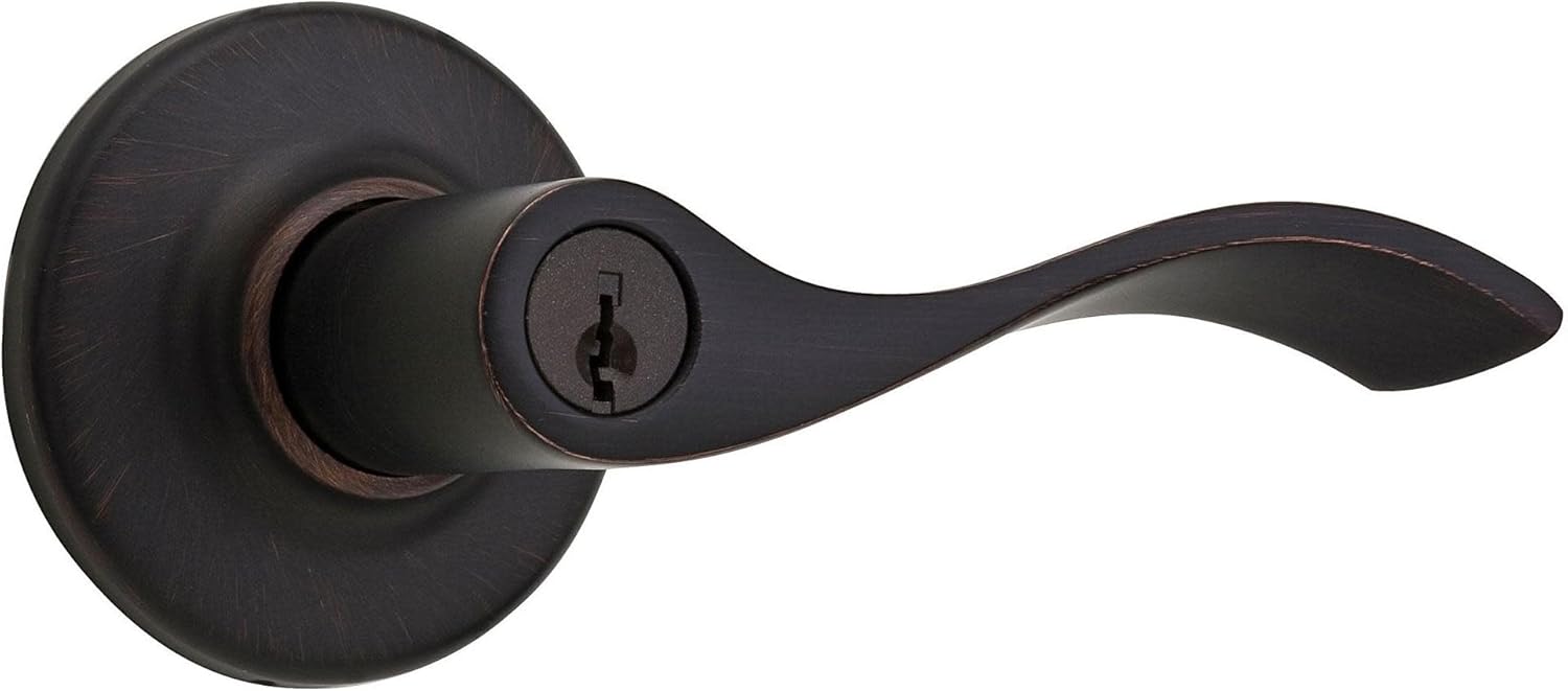 Kwikset 405BL Balboa Reversible Entrance Door Leverset from The Security Series - Venetian Bronze