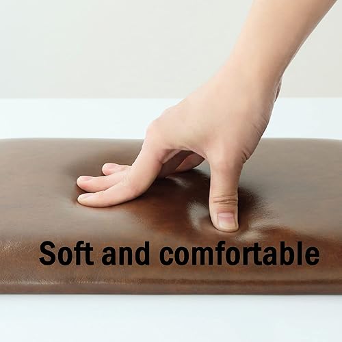 Miniatura 4 de XIEMINLE Cojín de banco grueso acolchado largo para silla, almohadilla de asiento para zapatos, cojín impermeable de cuero con cremallera para