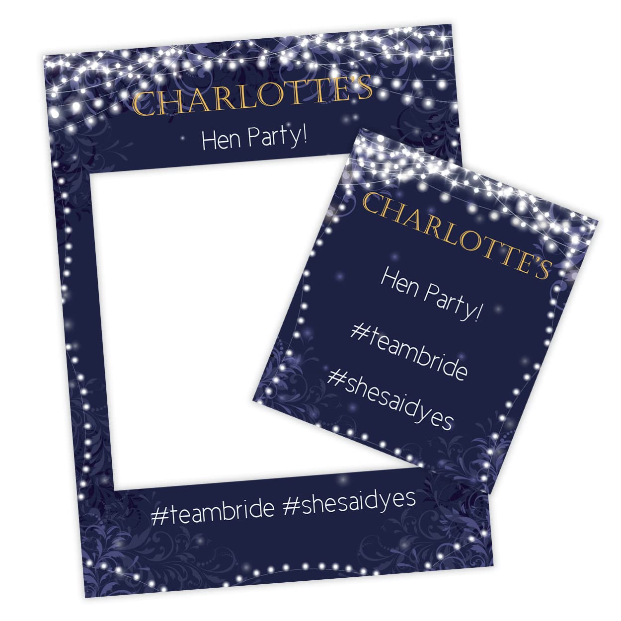 Paper Themes Personalised Hen Party Selfie Frame - Personalised Hen Do Selfie Frame (278HF)