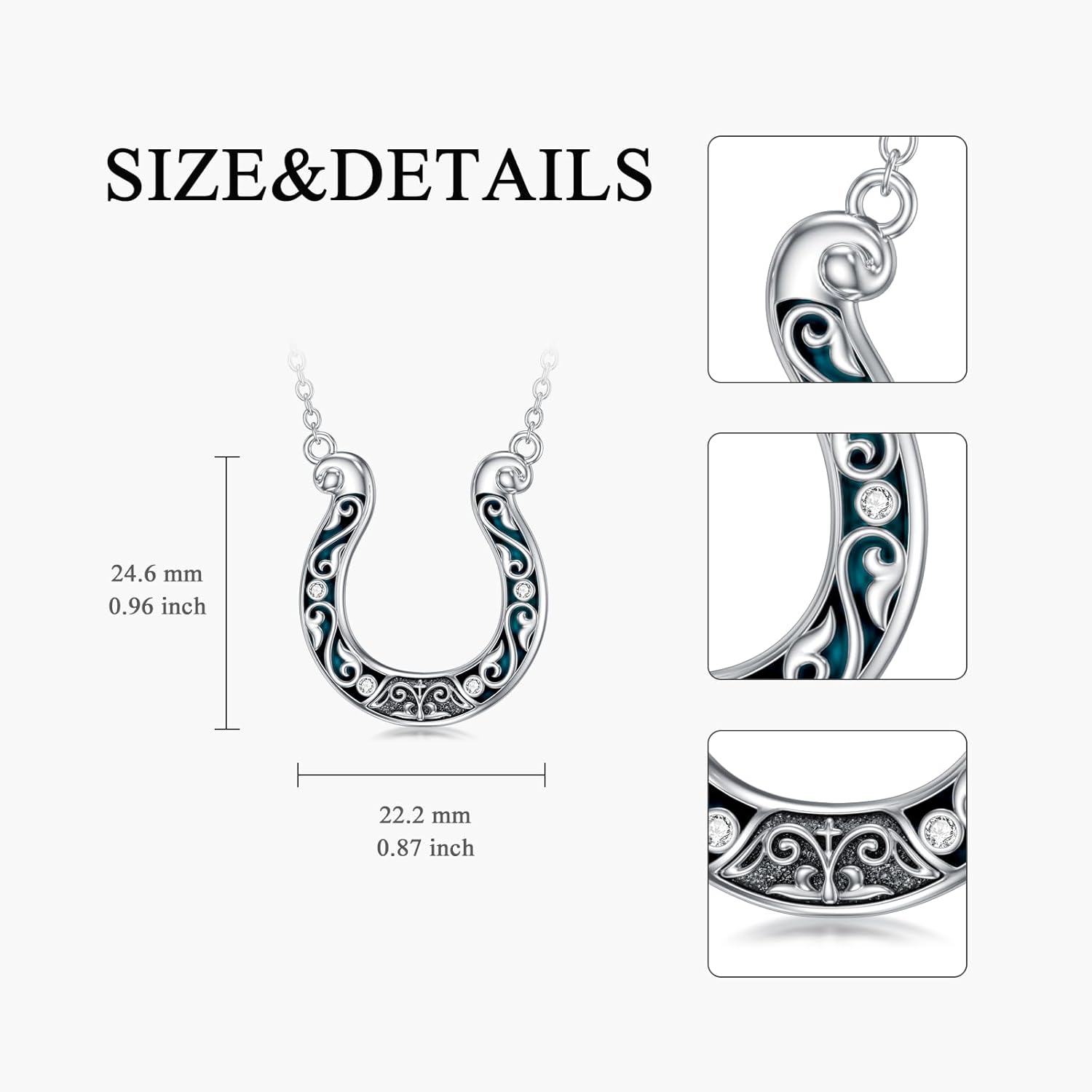 Western Necklace 925 Sterling Silver Turquoise Pendant Highland Cow/Cow Skull/Hat/Boot Cowgirl Cowboy Country Jewelry for Men Women - Image 4