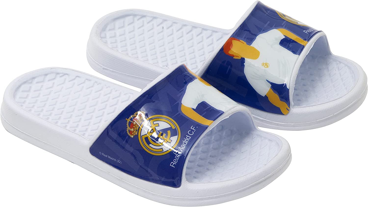 Chanclas Real Madrid para Playa o Piscina | Flip-Flop Real Madrid Club de Fútbol para Niños