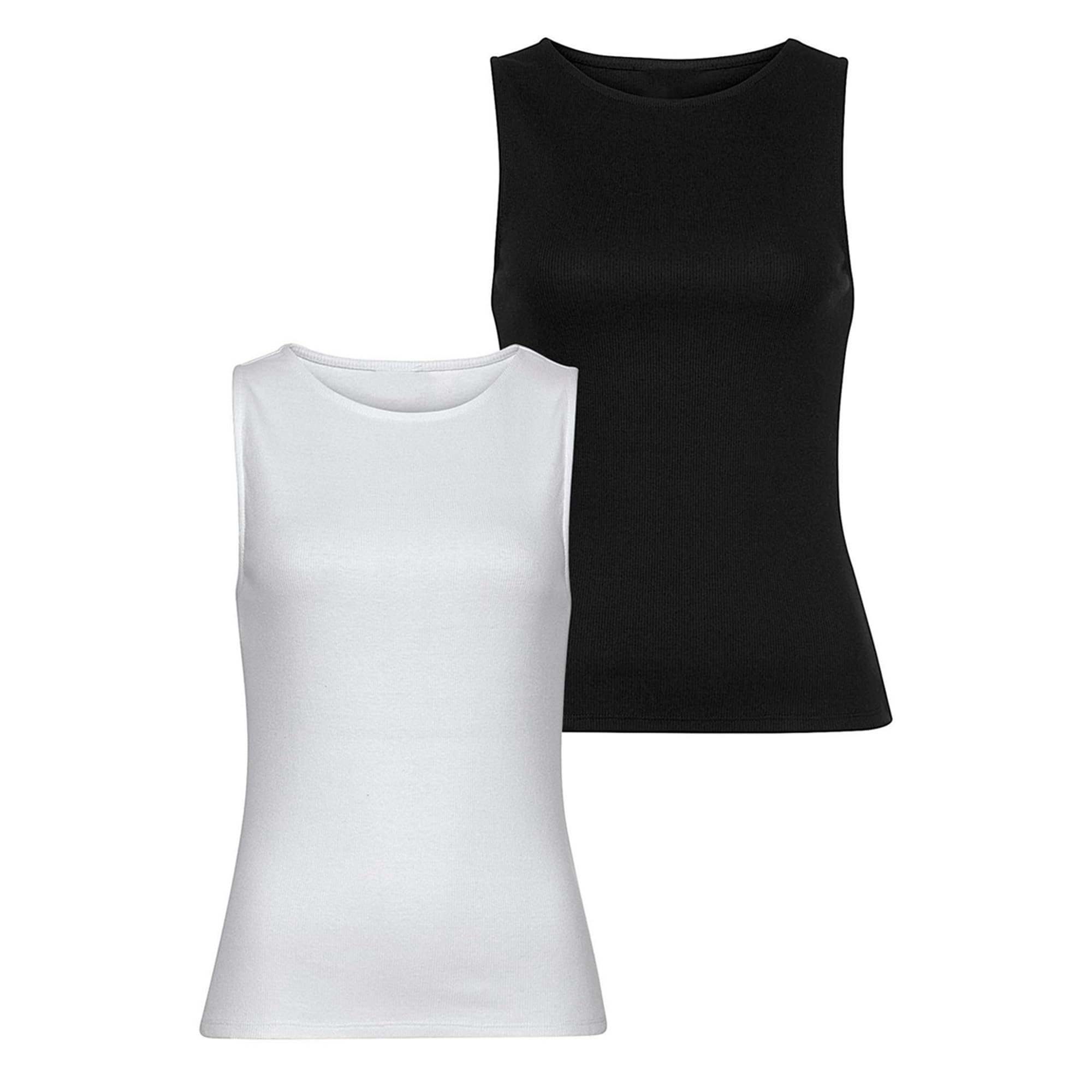 LASCANA Women's 2 Pack Basic Tank Tops