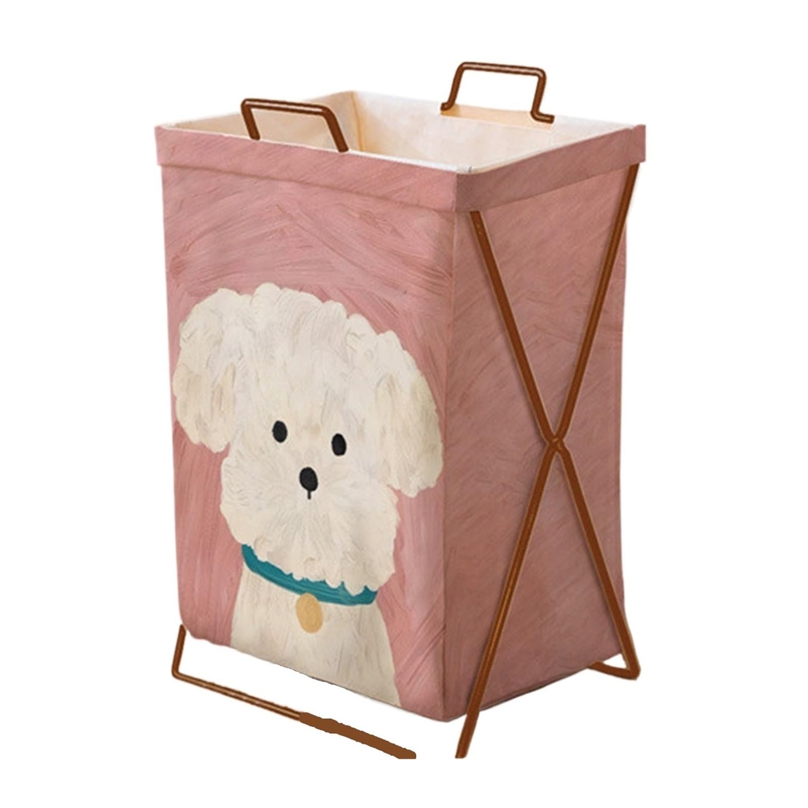 Collapsible Laundry Hamper with Iron Frame, Space-Saving Small Dirty Clothes Basket for Bedroom(A,Style C)