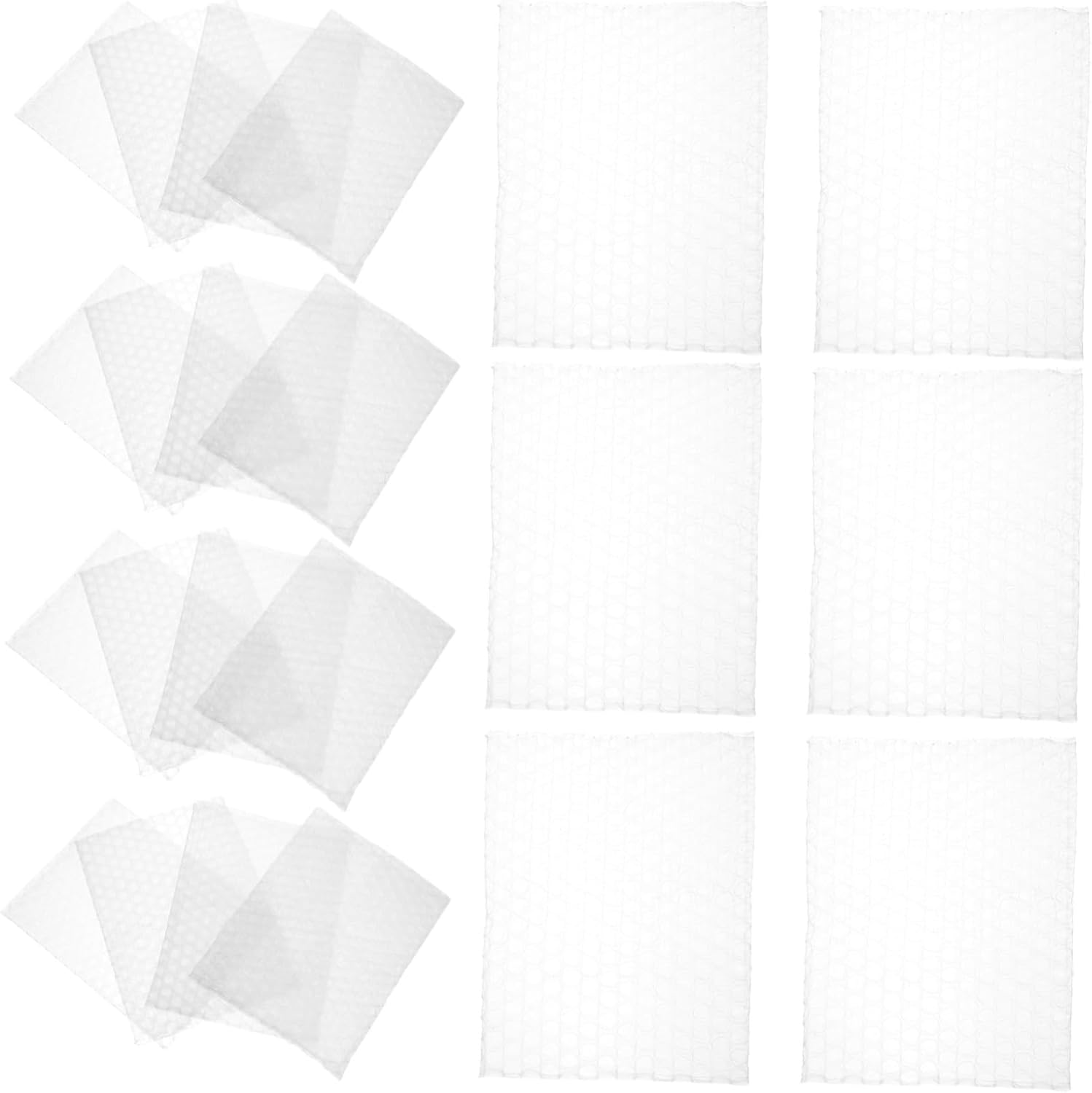 CHILDWEET 100pcs Small Bubble Pouch Packaging Clear Protective Shipping Storage Bags for Small Business Moving and Packing Needs