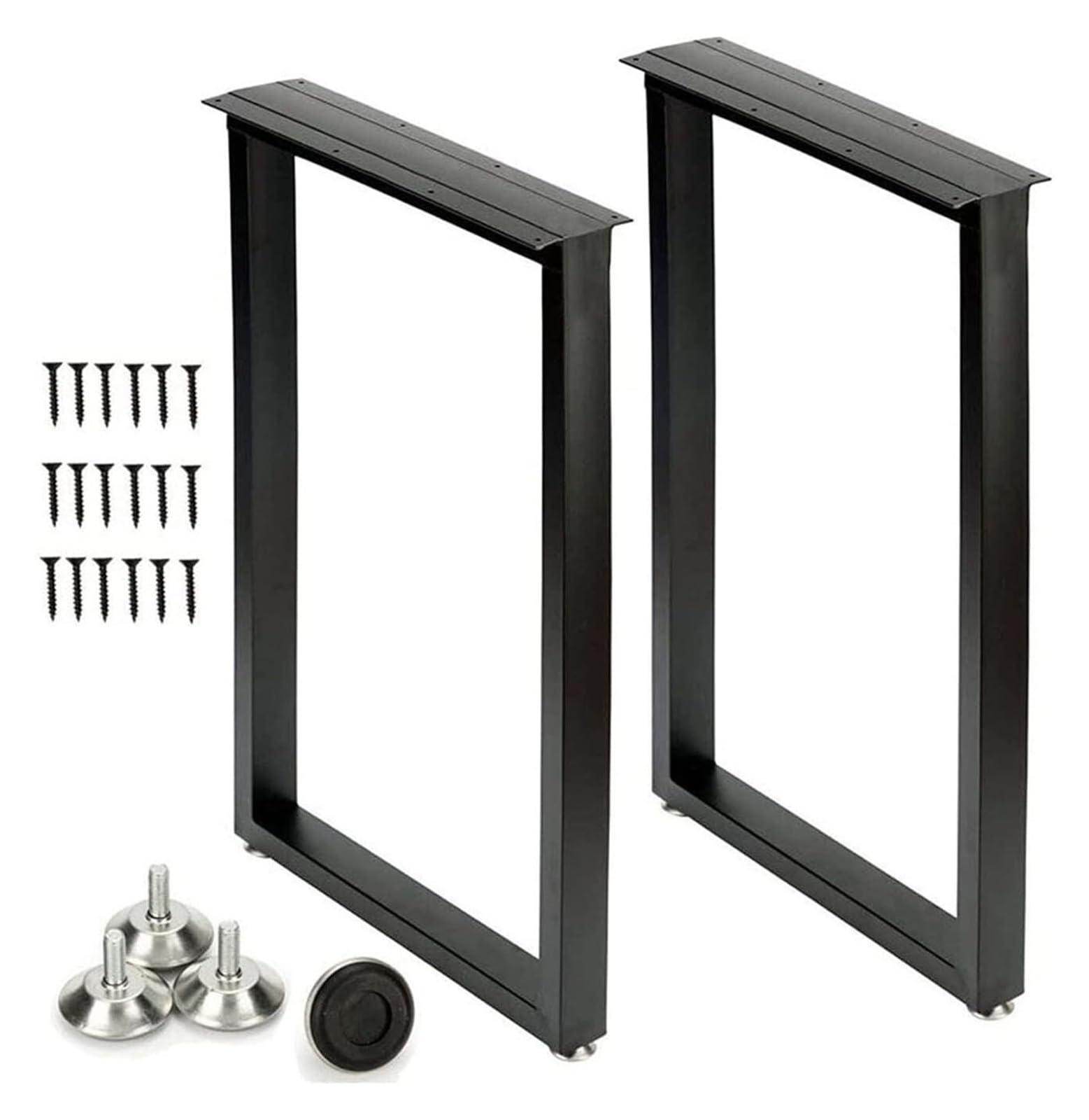 Gambe per Tavolo, Gambe da Tavolo, Gambe Tavolo, Gambe for scrivania in ferro con tubo quadrato for impieghi gravosi, gambe for mobili for tavolo da pranzo, tavolino da caffè, scrivania for computer