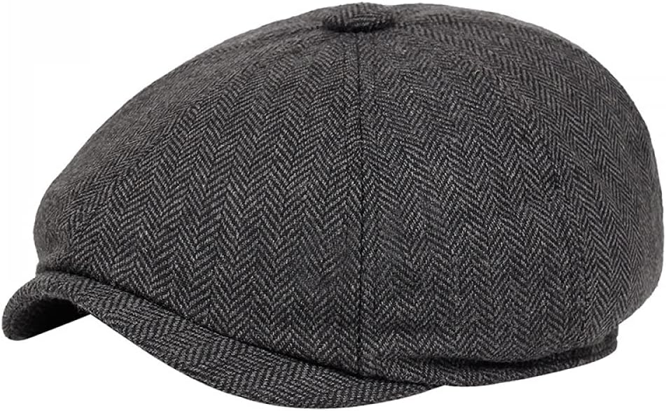 Goodern 1 Pack Men's Cotton Flat Cap Ivy Gatsby Newsboy Hat, Breathable Hat Beret Cap Cabbie Caps for Men Women