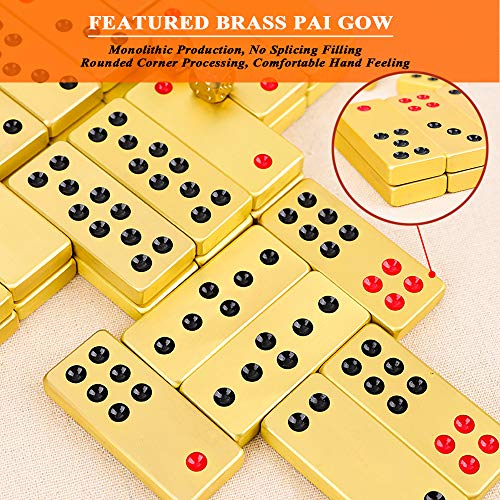 Juego de Dominó Pai Gow de Latón Exquisito y Pequeño miniatura 2
