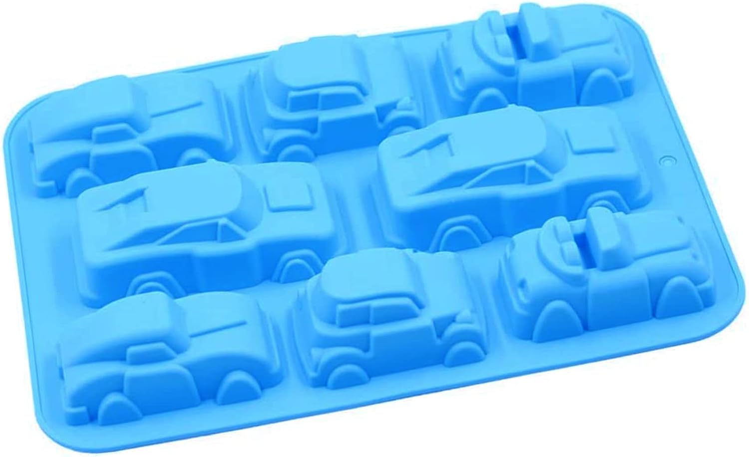 1 X Silicone Cars Chocolate Pudding Baking Mould Cake Decoration DIY Pan, Dishwasher Microwave Safe 8 Car
