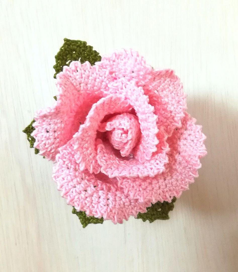 Amazon.co.jp: 『ピンク色の薔薇の花鉢植え』あみぐるみ。かぎ針編み
