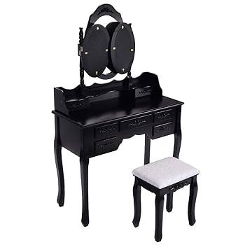 ※三毛猫※【美品】ドレッサー　三面鏡　椅子付き md6563wh_lp_001.jpg