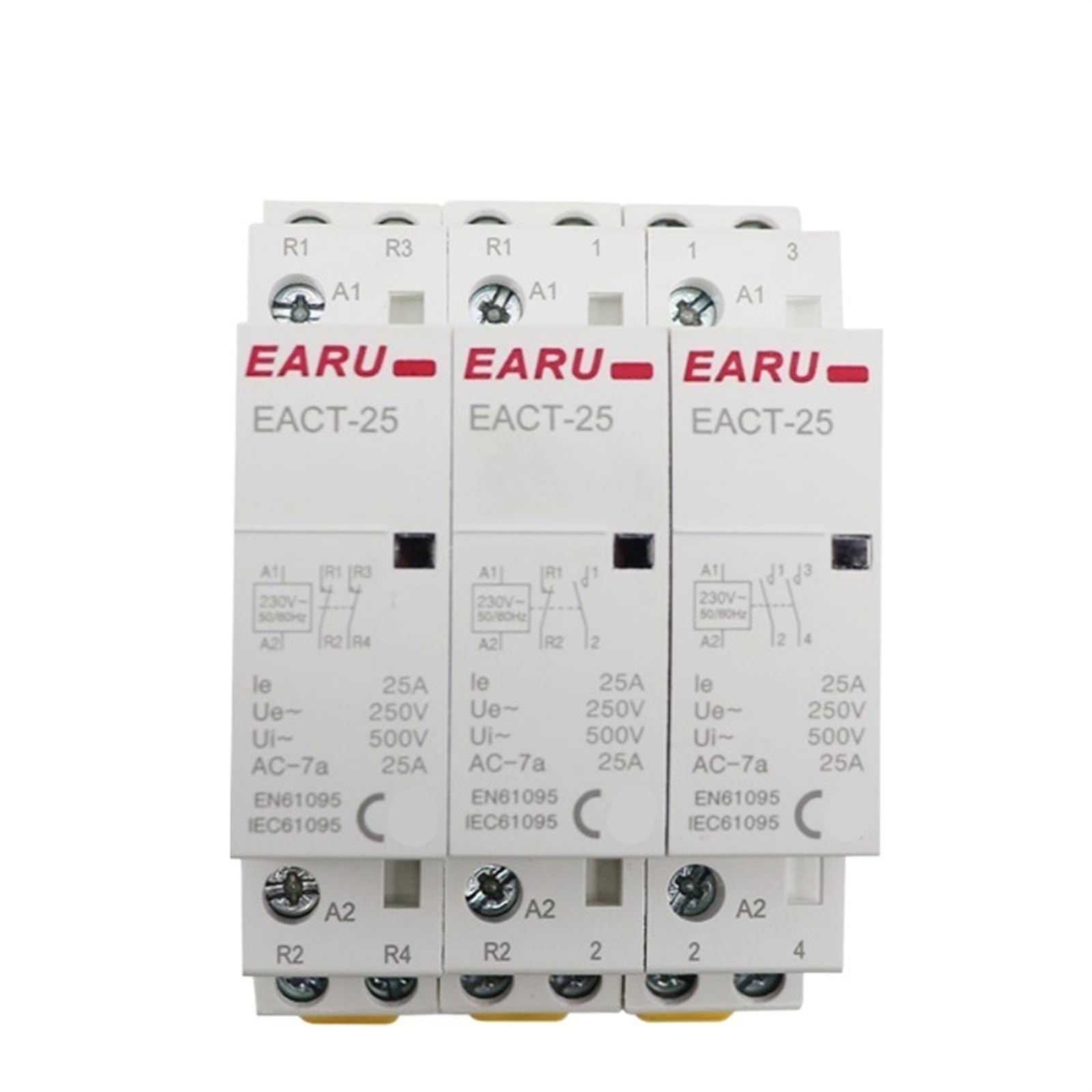 2P 16A 20A 25A 1NO 1NC 2NO 2NC AC 220V 230V 50/60Hz montowany na szynie DIN domowy modułowy stycznik AC (2P 25A 2NC)
