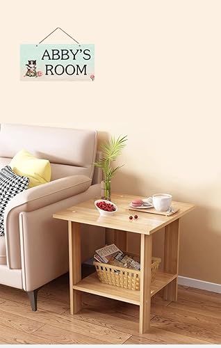 Miniatura 4 de Letreros personalizados con diseño de gato rosa y flores, letrero con nombre personalizado para habitación de niños y niñas, decoración de pared