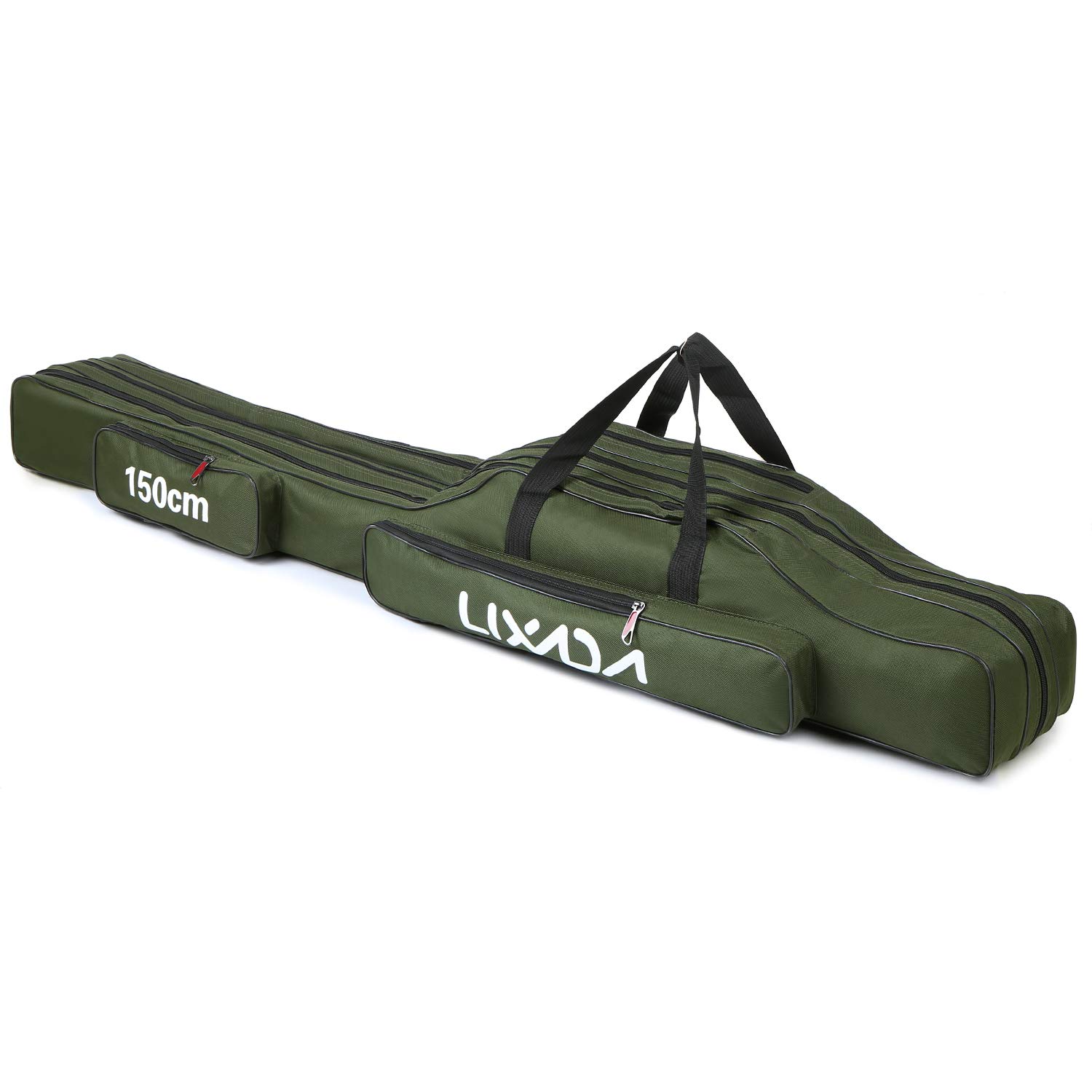 Lixada Borsa da Pesca 3 Strati con Tracolla 90cm/120cm/150cm Portatile Custodia per Canna da Pesca Pieghevole Resistente allo Strappo Durevole Rod Reel Bag