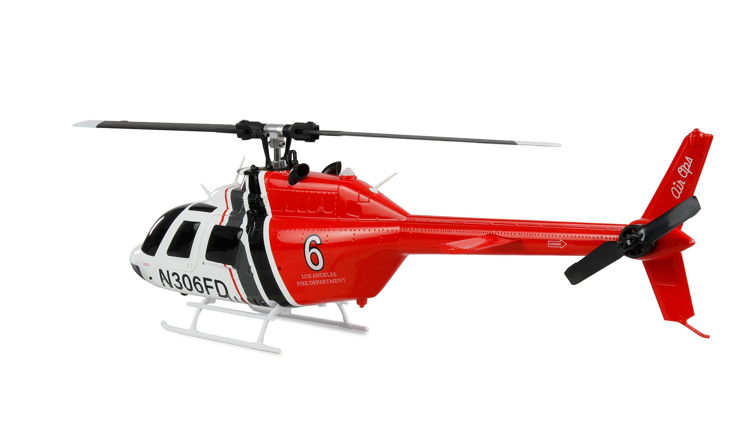 Amewi Bell 206 PRO brushless CP-Helikopter 6-Kanal 6G RTF RC ferngesteuert, Weiß/Rot