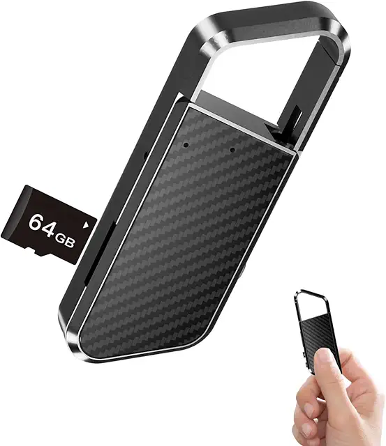 Mini Registratore Vocale Spia - 64GB, 1600 Ore, DSP3.0, OTG, HD