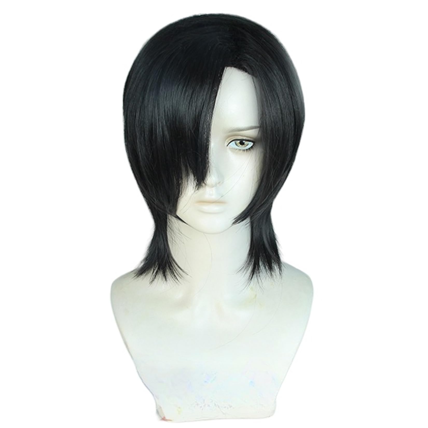 Amazon.co.jp: LAOBAO 萩原研二 コスプレ ウィッグ 黒髪 セミロング