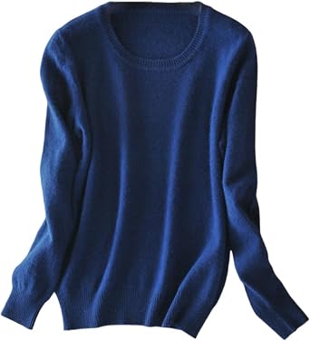 JYHBHMZG Womens Spring Autumn Winter Round Neck Versatile Cashmere Pullover Base Knit Sweater