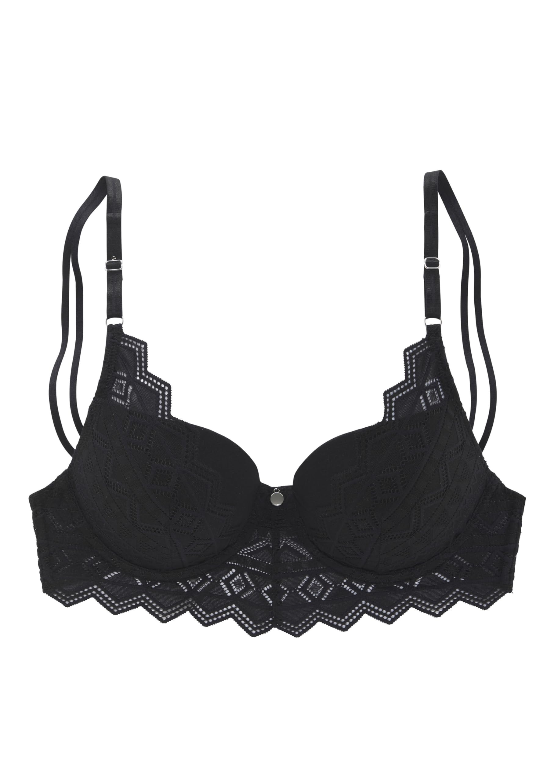 s.Oliver Women's Jk-4452-pb Push Up Bra, Black, 38A