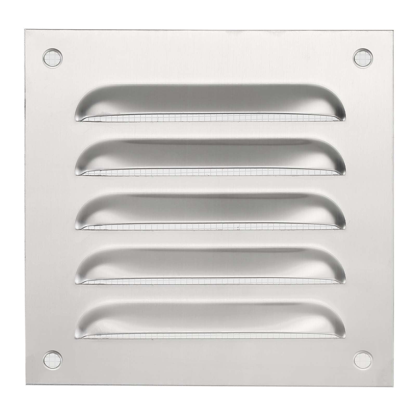 PATIKIL 5x5 Inch Stainless Steel Vent Cover, Screen Air Grille Ventilation Cover HVAC Louvered Grill Built-in Mesh for Home Kitchen Fireplace Bathroom Wall Ceiling, Silver