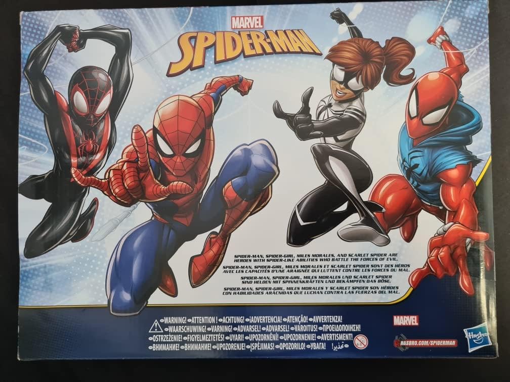 Marvel Spiderman Titan Hero Series Action Figures - Spider-Man, Spider-Girl, Scarlet Spider, Miles Morales! (4 Action Figures)