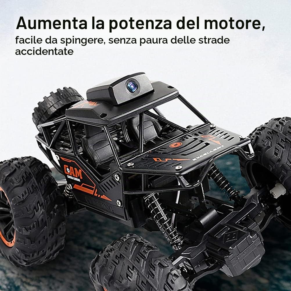 Auto telecomandata con telecamera 5W, 2.4Ghz Off-Road Remote Control Truck ad alta velocità veloce corsa elettrica Hobby Toy per gli adolescenti adulti