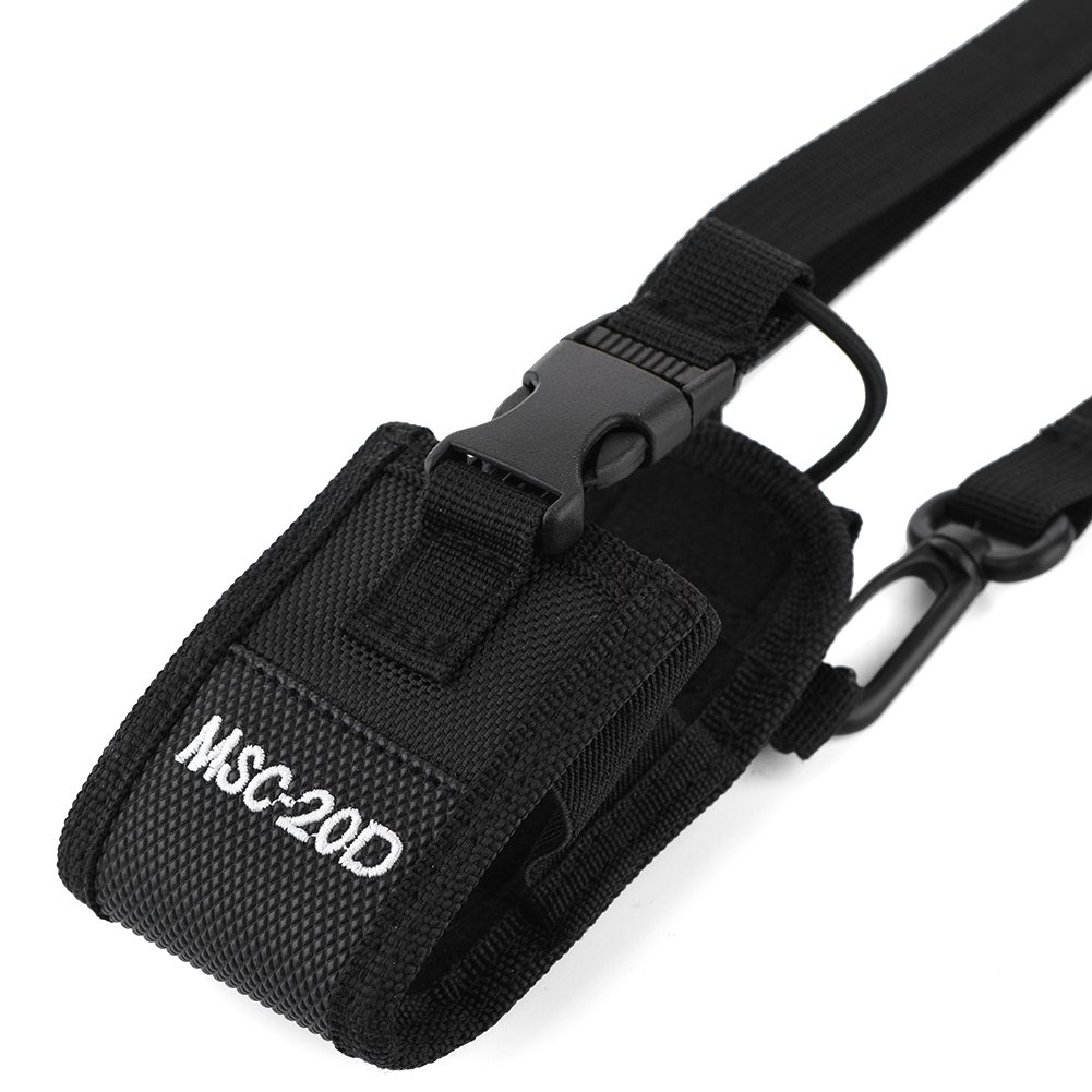 VBESTLIFE Custodia per walkie-talkie, custodia in nylon portatile MSC-20D per tracolla, custodia per radio bidirezionale