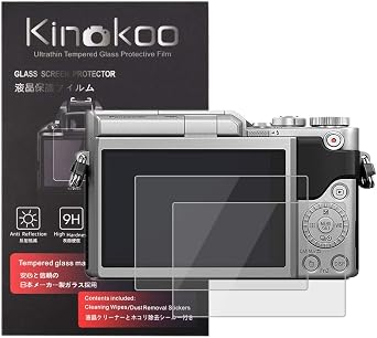 kinokoo Tempered Glass Film for Panasonic GX800 GX850 GF9 GF8 Crystal Clear Film Fuji XS10/X-S10 Screen Protector Bubble-free/Anti-scratch2 pack