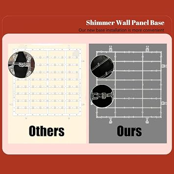 Rainbow Silver Shimmer Wall Backdrop, 30cm×30cm×24 Pcs Square Sequin Panels