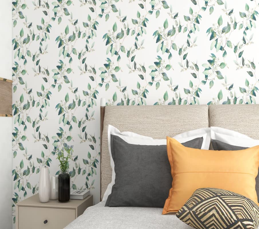 Indian Royals White with Green Leaves Wallpaper for Walls, Wallpaper, Wall Paper for Wall Decor, Wall Paper, Wall Stickers for Kitchen (200 CM X 45 CM) (B09ZHLHVZ9) Amazon Price History, Amazon Price Tracker