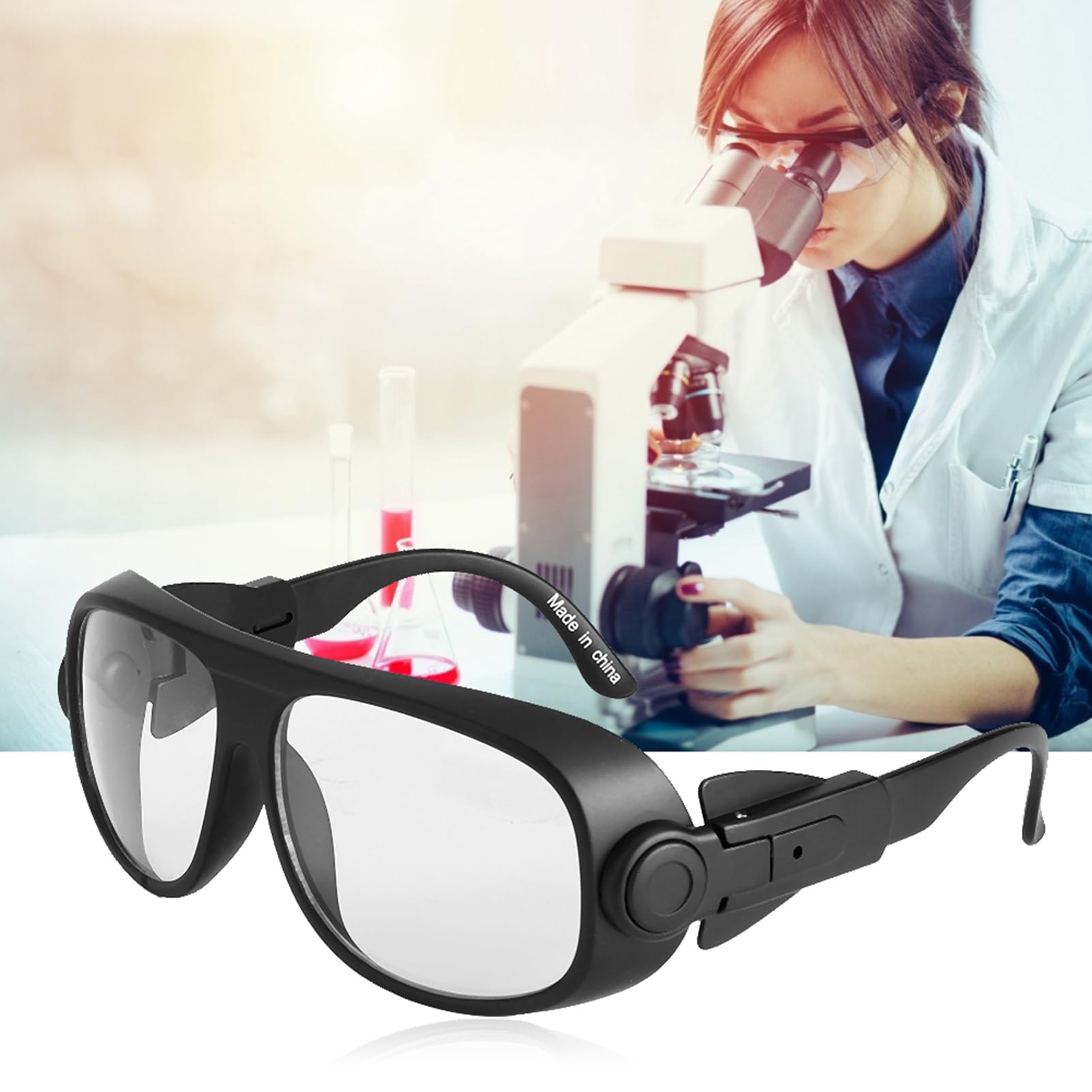 Gafas Ópticas de Seguridad para Tratamiento Láser con Protección Antideslumbrante y Alta Transmitancia Apto para Profesionales - 1 Unidad
