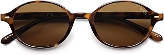 SOJOS Retro Oval Round Polarized Sunglasses Womens Mens, Small Chic Vintage Trendy Sunnies SJ2611