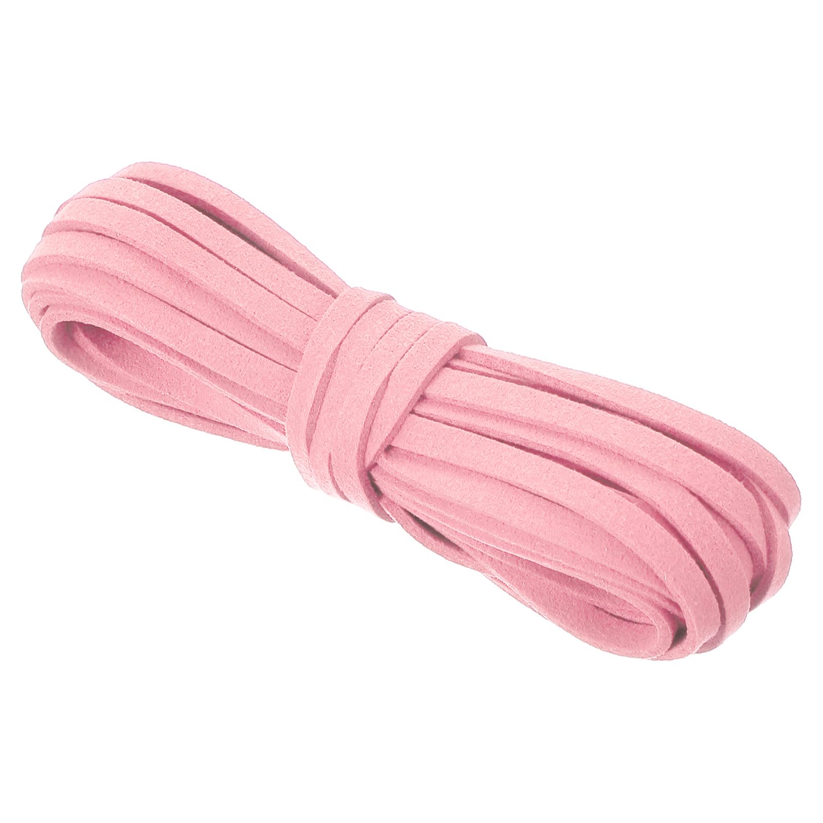 PATIKIL 5.5 Yards x 5mm Faux Suede Leather Cord, Leather Lace String for Bracelet Necklace Beading Making DIY Crafts, Light Pink