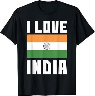 I Love India I Heart India Family Travel India Flag T-Shirt