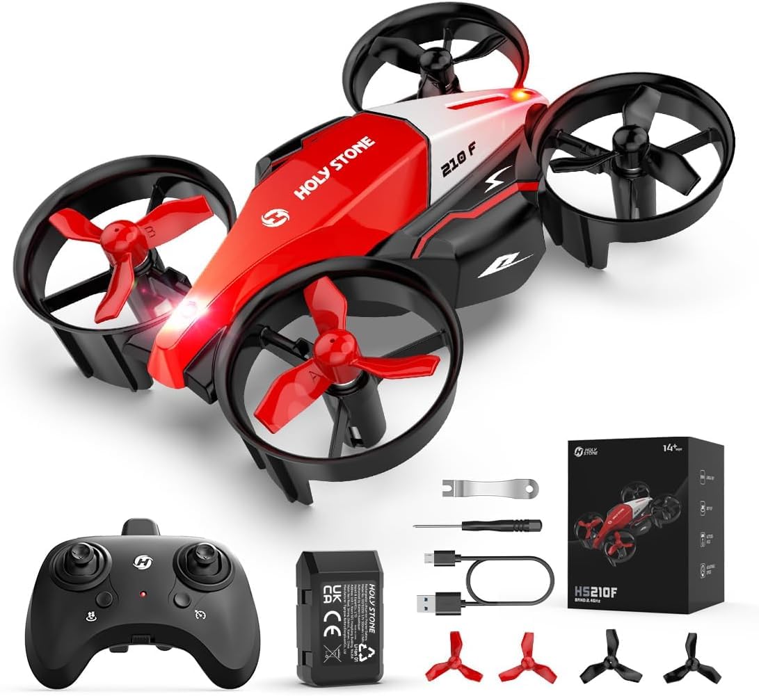 Holy Stone HS210F Mini dron dla dzieci, dron 2-W-1 RC z wysokim palcem, waga 3D, 3 tryby prędkości, ochrona przed ślimakiem, łatwa obsługa