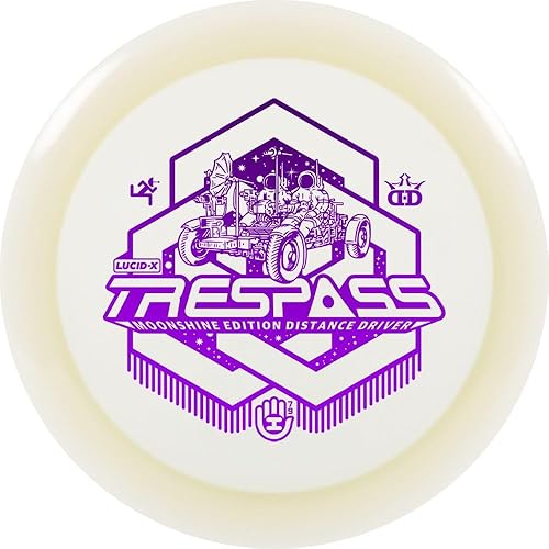 Miniatura 2 de Dynamic Discs Edición limitada HSCo Rover Stamp Moonshine Glow Lucid-X Trespass Distance Driver Disco de golf  Los colores pueden variar