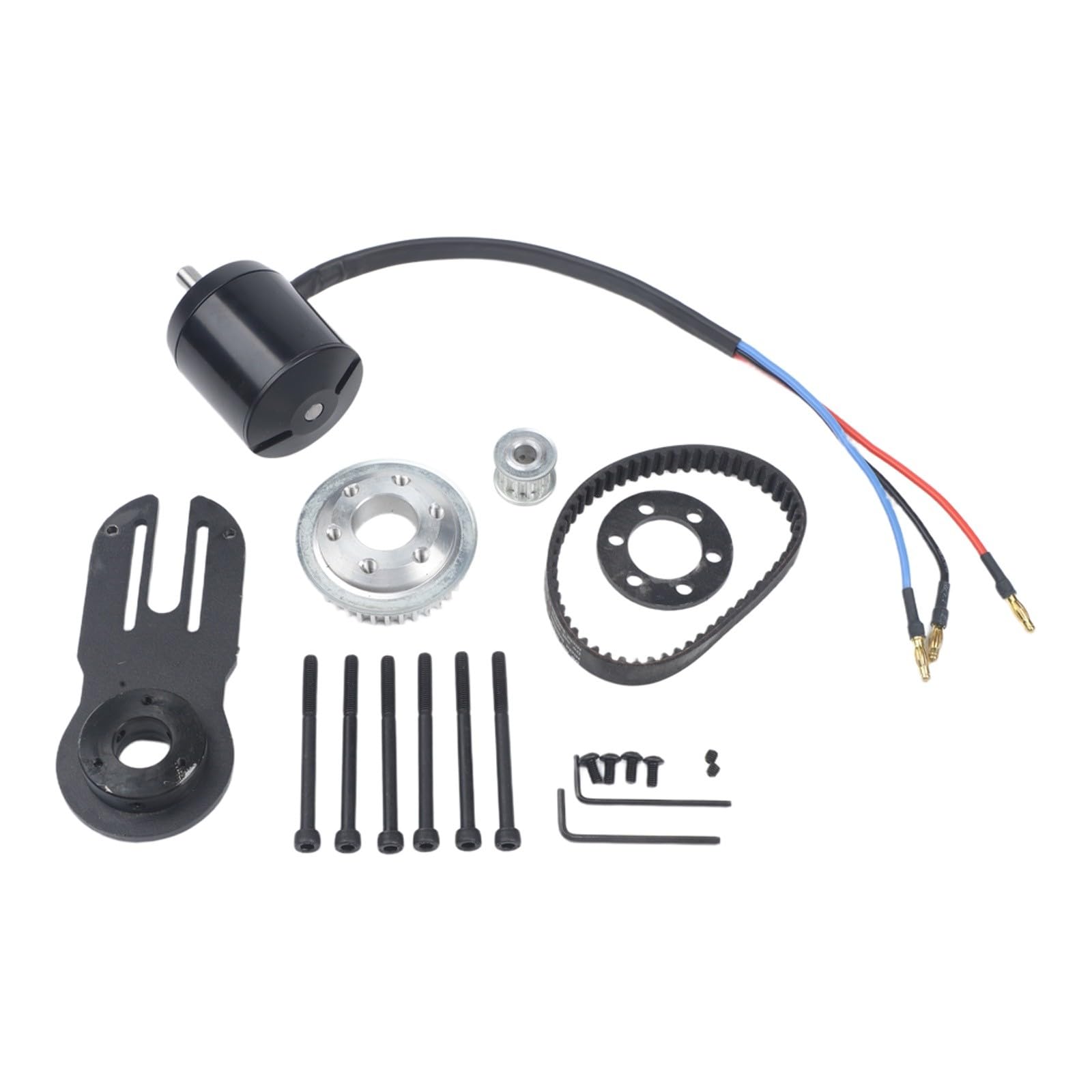 Kit de moteur de skateboard électrique 1800 W N5065 270 kV avec courroie de 270 mm et support en acier inoxydable