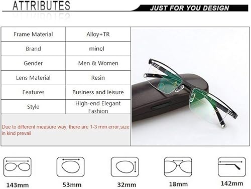 Miniatura 4 de Sun Lectura fotocromática Hombres visión ajustable con lentes progresivos multifocales