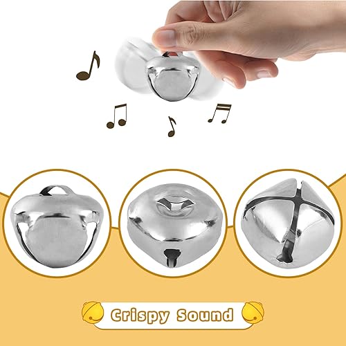 Miniatura 3 de VGOODALL 250 cascabeles a granel, varios tamaños, campanas de manualidades para manualidades, proyectos de bricolaje, decoración del hogar, color