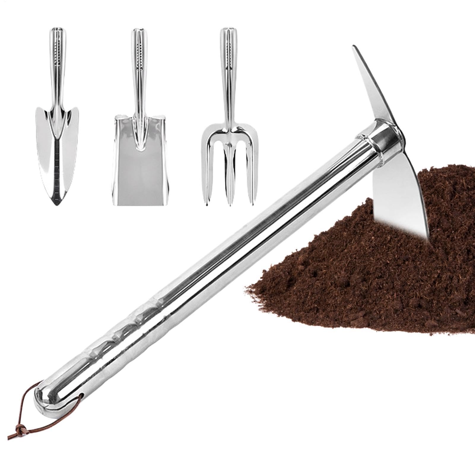 Kit d'outils de jardinage 4 Pièces En Acier Inoxydable Multifonction