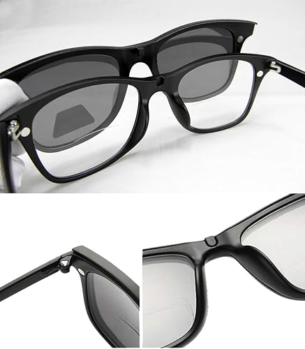 Miniatura 6 de Circleperson Gafas de lectura bifocales Gafas de sol marco polarizado+3 lentes de clip
